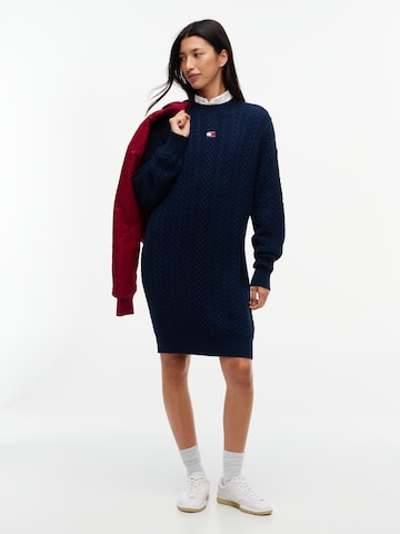 Tommy Jeans Knit dress in Blue: front