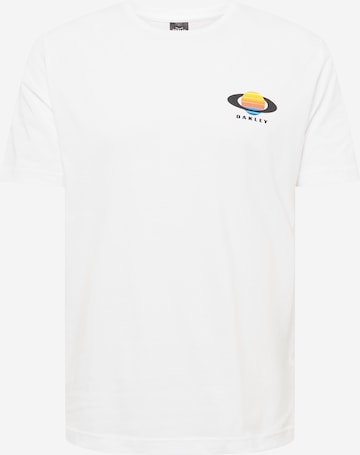 T-Shirt fonctionnel 'PLANET' OAKLEY en blanc : devant