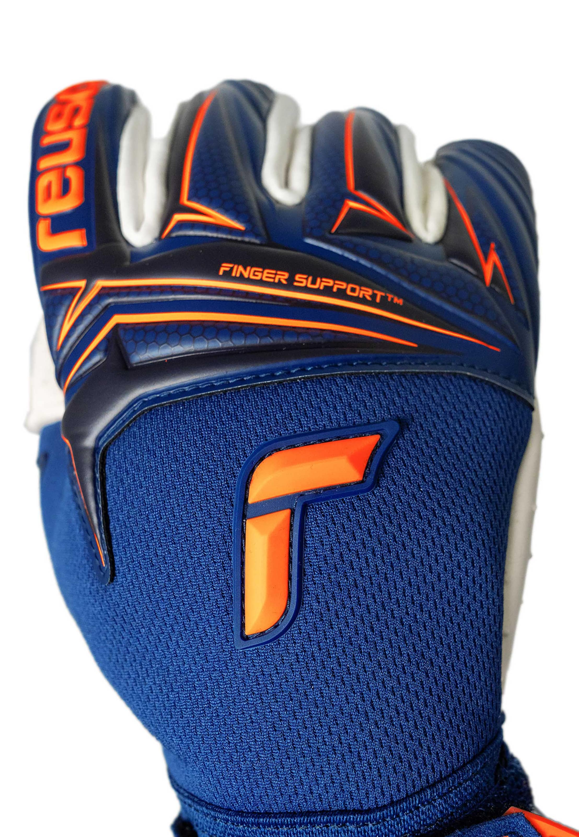 REUSCH Sports gloves 'Attrakt SpeedBump Finger Support' in Blue