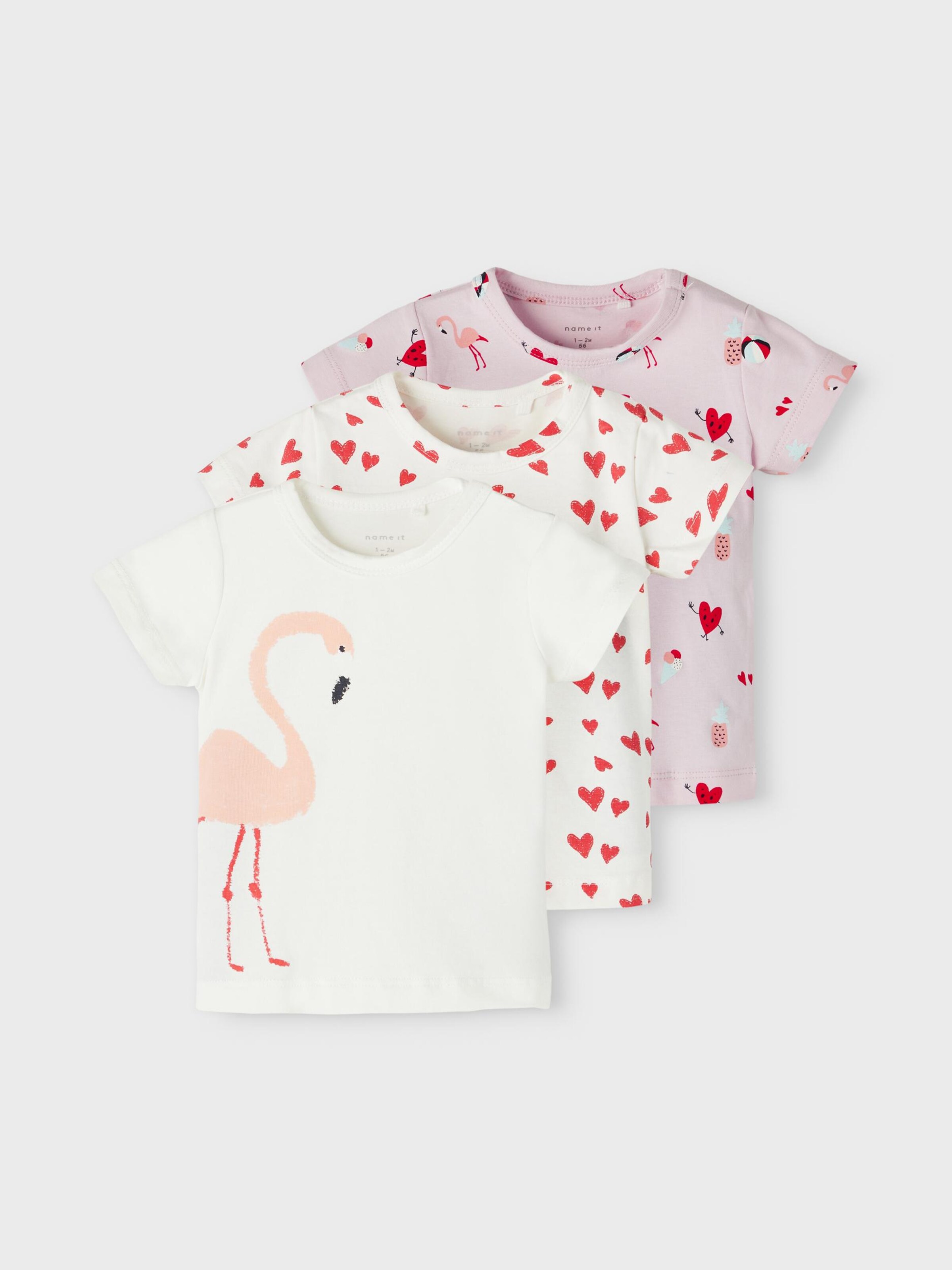 Kinder Bekleidung NAME IT T-Shirt 'Joy' in Lila, Weiß - PD14114 Kinder Bekleidung NAME IT T-Shirt 'Joy' in Lila, Weiß - PD14114