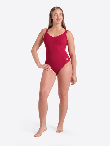 ARENA Bustier Muotoileva uimapuku 'BODYLIFT VERTIGO' värissä punainen