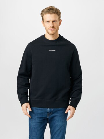 Calvin Klein Jeans Sweatshirt in Schwarz: predná strana