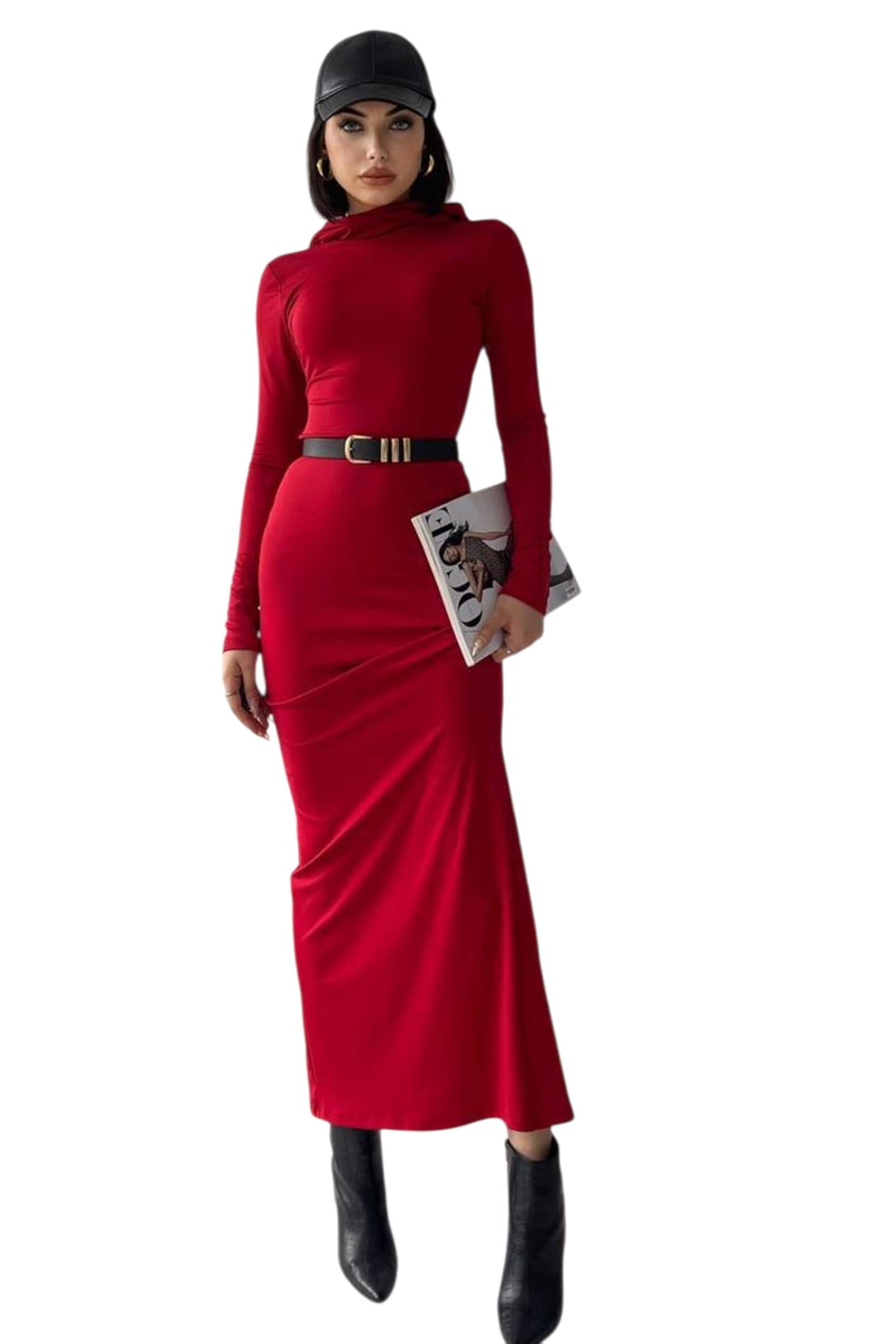 WOMAN VISION Kleid in Rot: Vorderseite