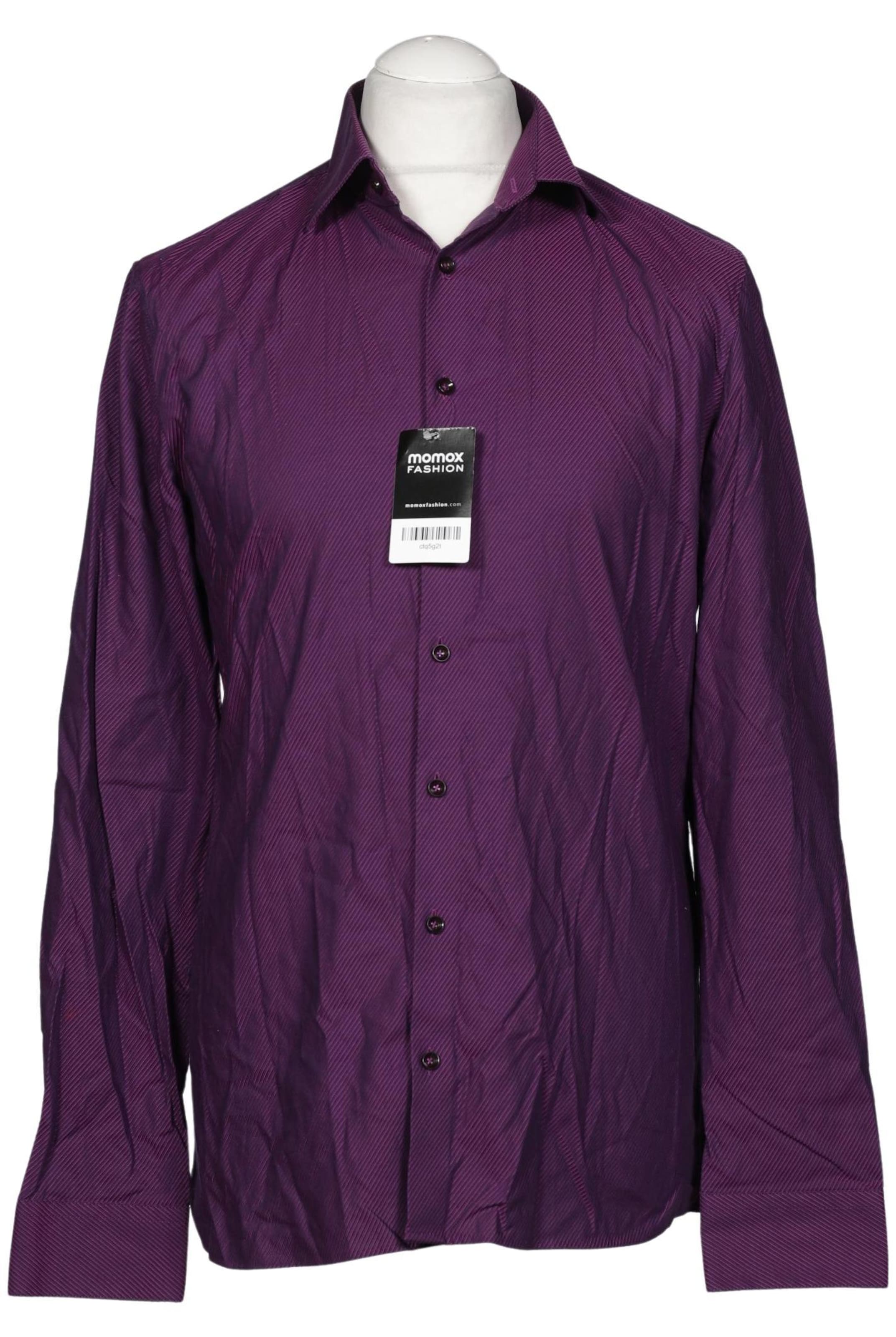OLYMP Button Up Shirt in L in Purple: front