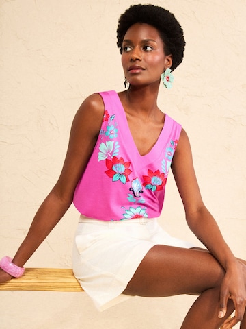 love & roses Top in Roze: voorkant