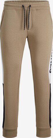 Effilé Pantalon 'Will' JACK & JONES en beige : devant