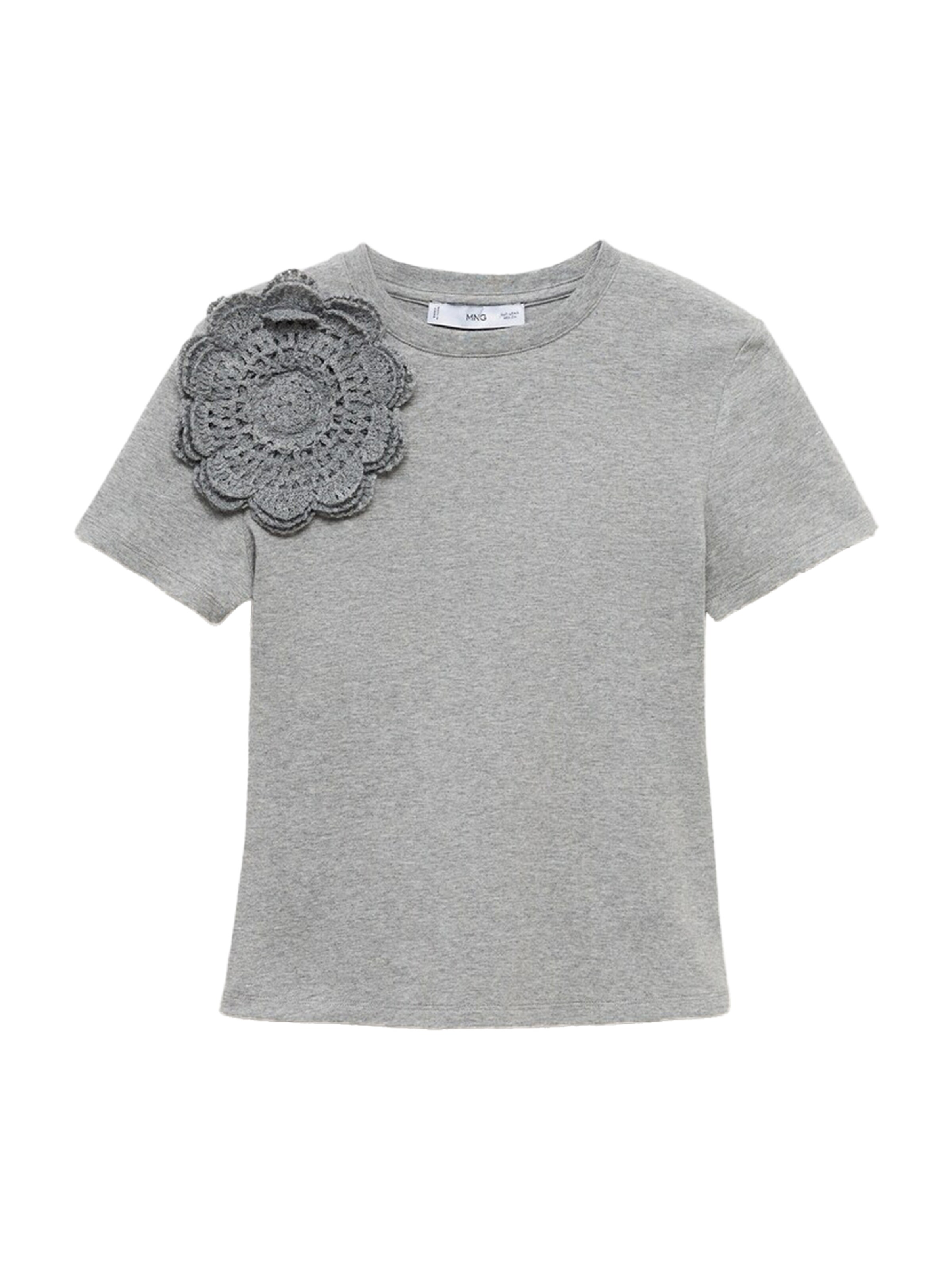 MANGO Majica 'VIGO-H' | siva barva: sprednja stran