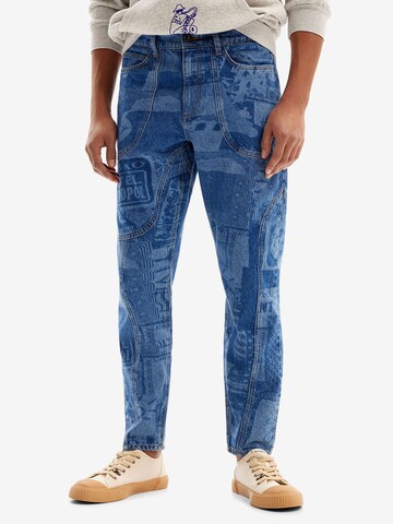 Desigual Tapered Jeans in Blue: front