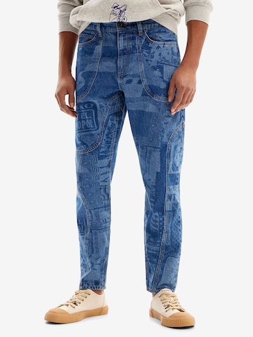 Desigual Tapered Jeans in Blauw: voorkant