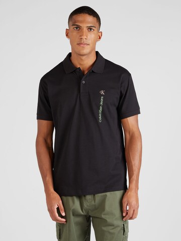 Calvin Klein Jeans Poloshirt in Schwarz: predná strana