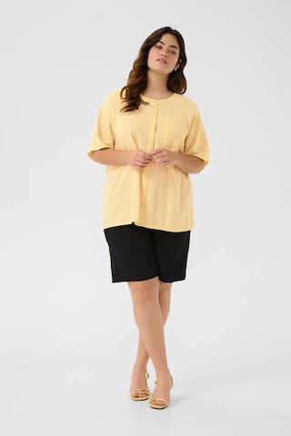 KAFFE CURVE Bluse 'KCPaula' in Gelb