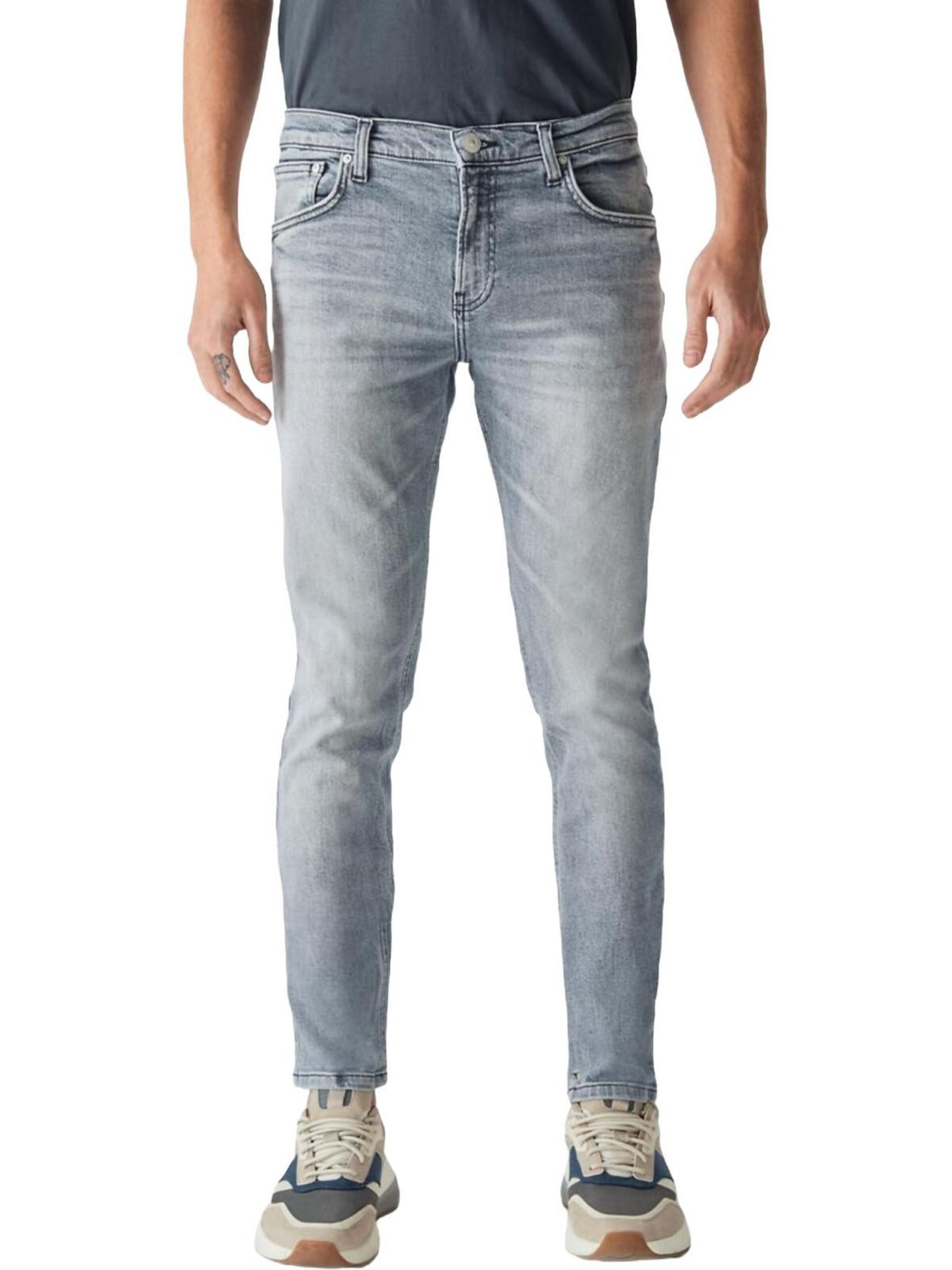 LTB Jeans - Skinny Vaquero 'LTB Jeans Herren Smarty Skinny Leg Mid Waist Jeanshose' en gris: frente