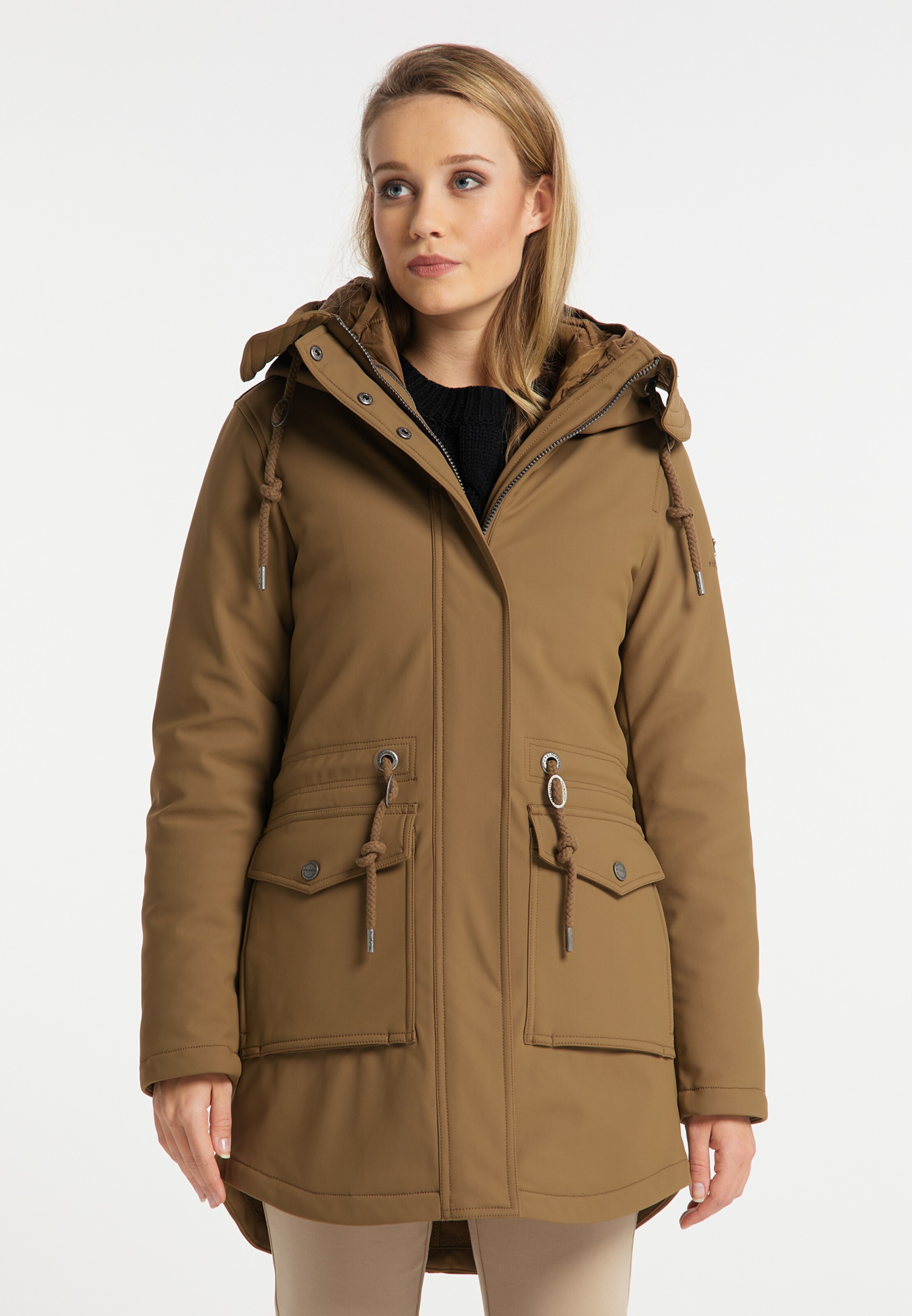 Frauen Große Größen DreiMaster Klassik Winterparka in Hellbraun - OM76473 Frauen Große Größen DreiMaster Klassik Winterparka in Hellbraun - OM76473