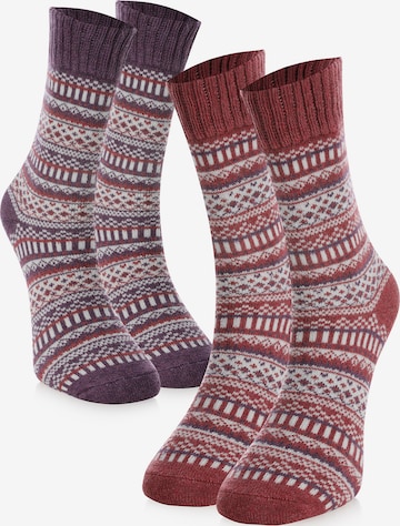 Crea Socks Sukat 'Winter' värissä monivärinen: etupuoli