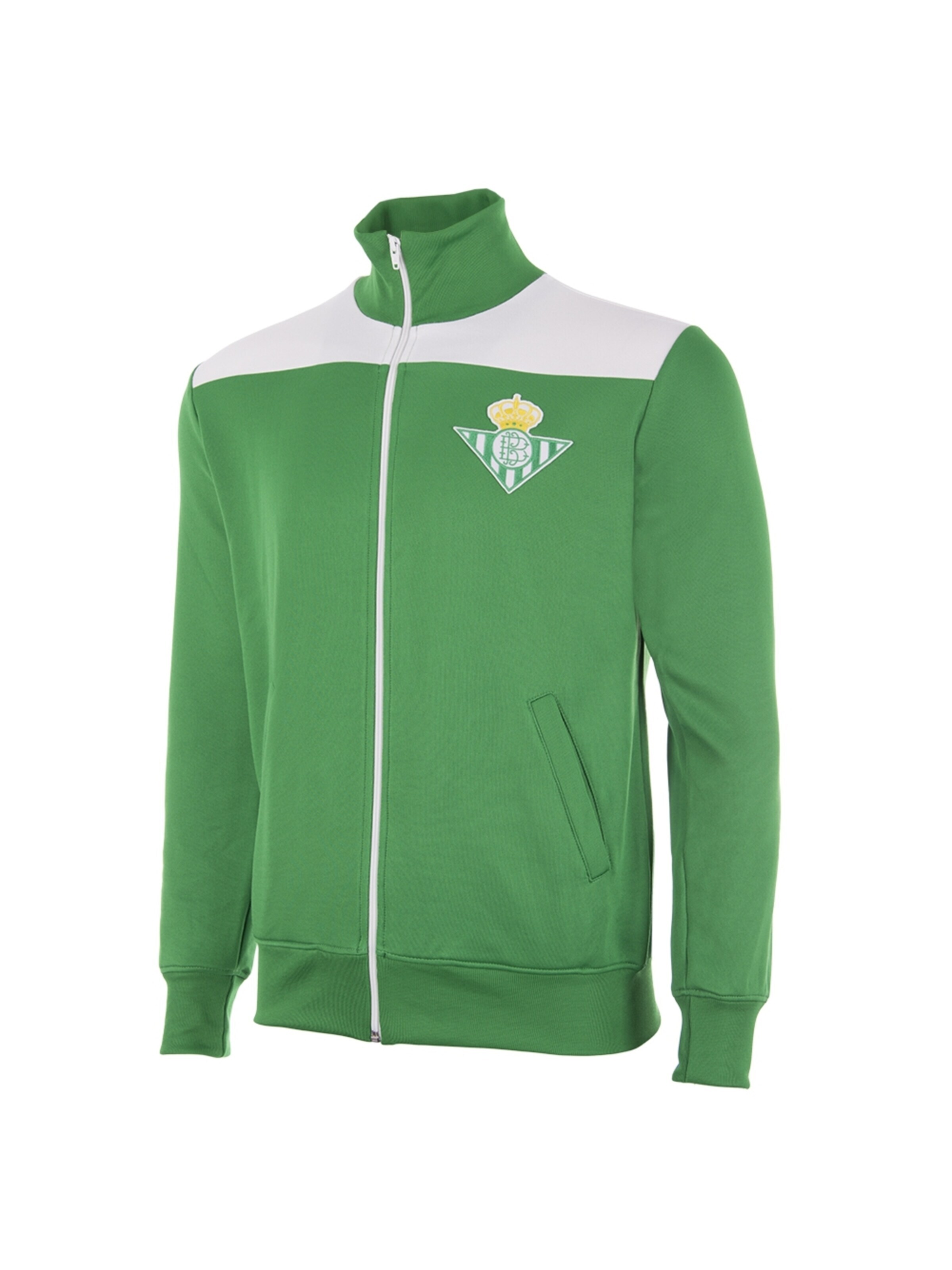 COPA FOOTBALL Sportjas 'Real Betis 1960's Retro Voetbaljack' in XS in de kleur Groen, Productweergave