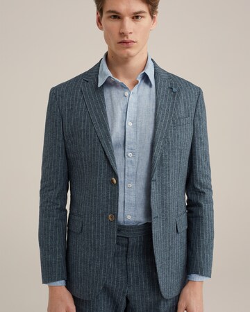 WE Fashion Slim fit Button Up Shirt in Blue
