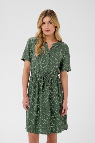 Cream Jurk 'CRTiah' in Groen: voorkant