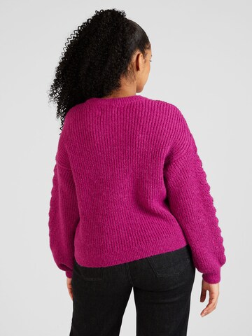 PIECES Curve Sweter 'SCARLETT' w kolorze fioletowy