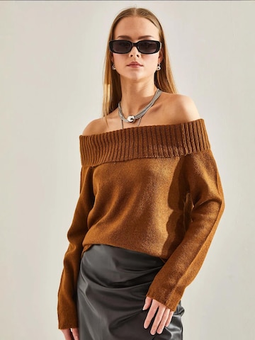 Bianco Lucci Sweater in Brown