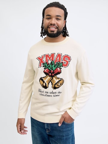 JACK & JONES Pullover i hvid