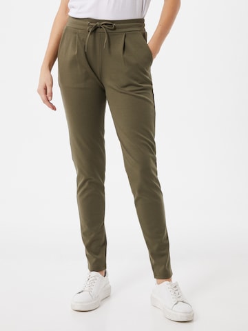 ICHI Zúžený Kalhoty 'Kate' – zelená: přední strana
