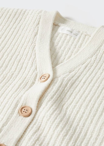 MANGO KIDS Knit Cardigan 'Souffleb' in White