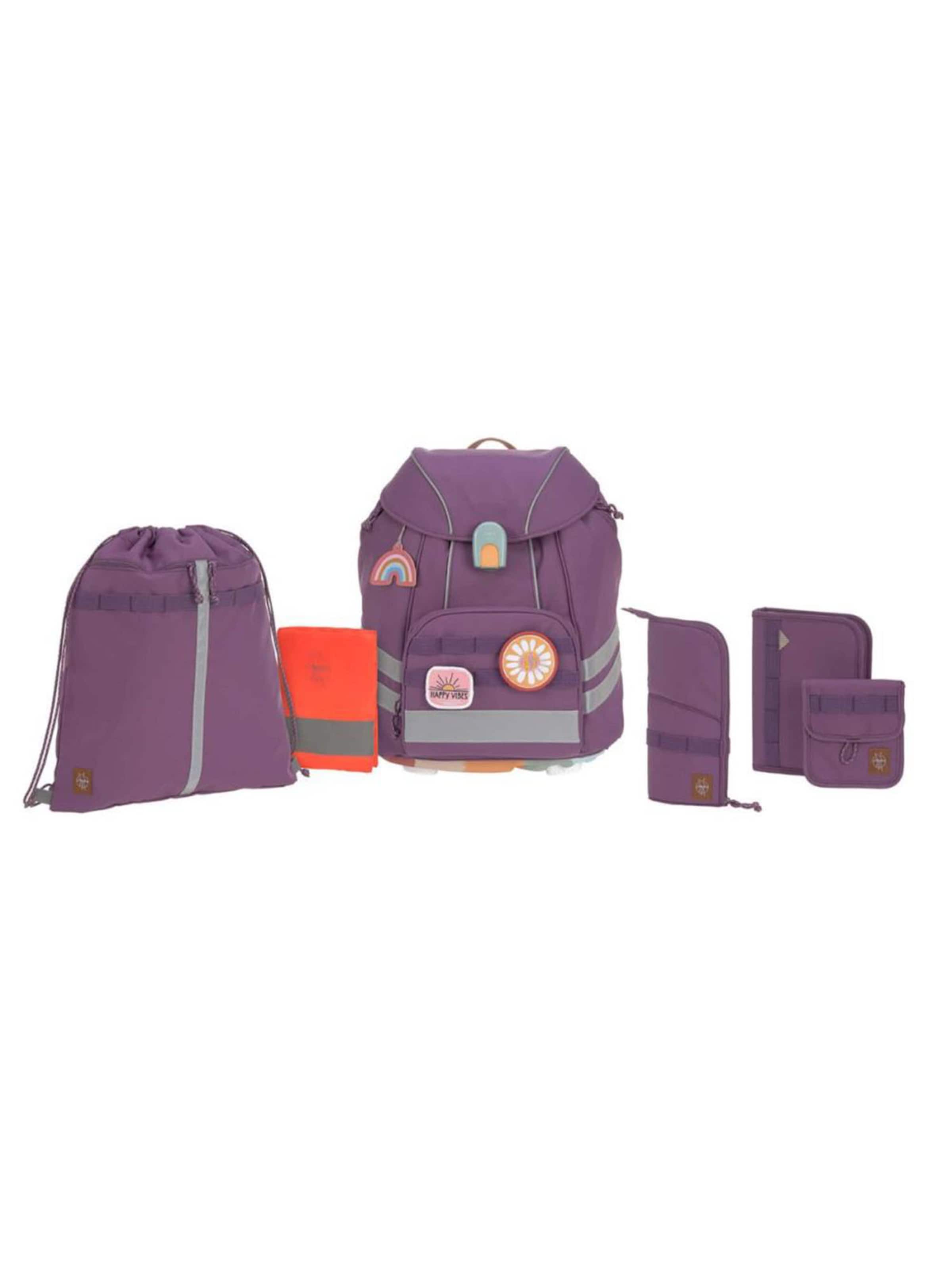 LÄSSIG Backpack 'Flexy Unique' in Purple: front