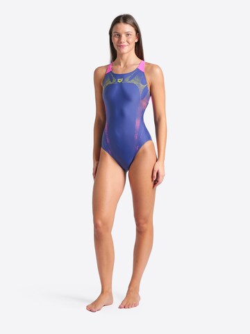 Bustieră Costum de baie întreg 'SPIDER WEB' de la ARENA pe albastru