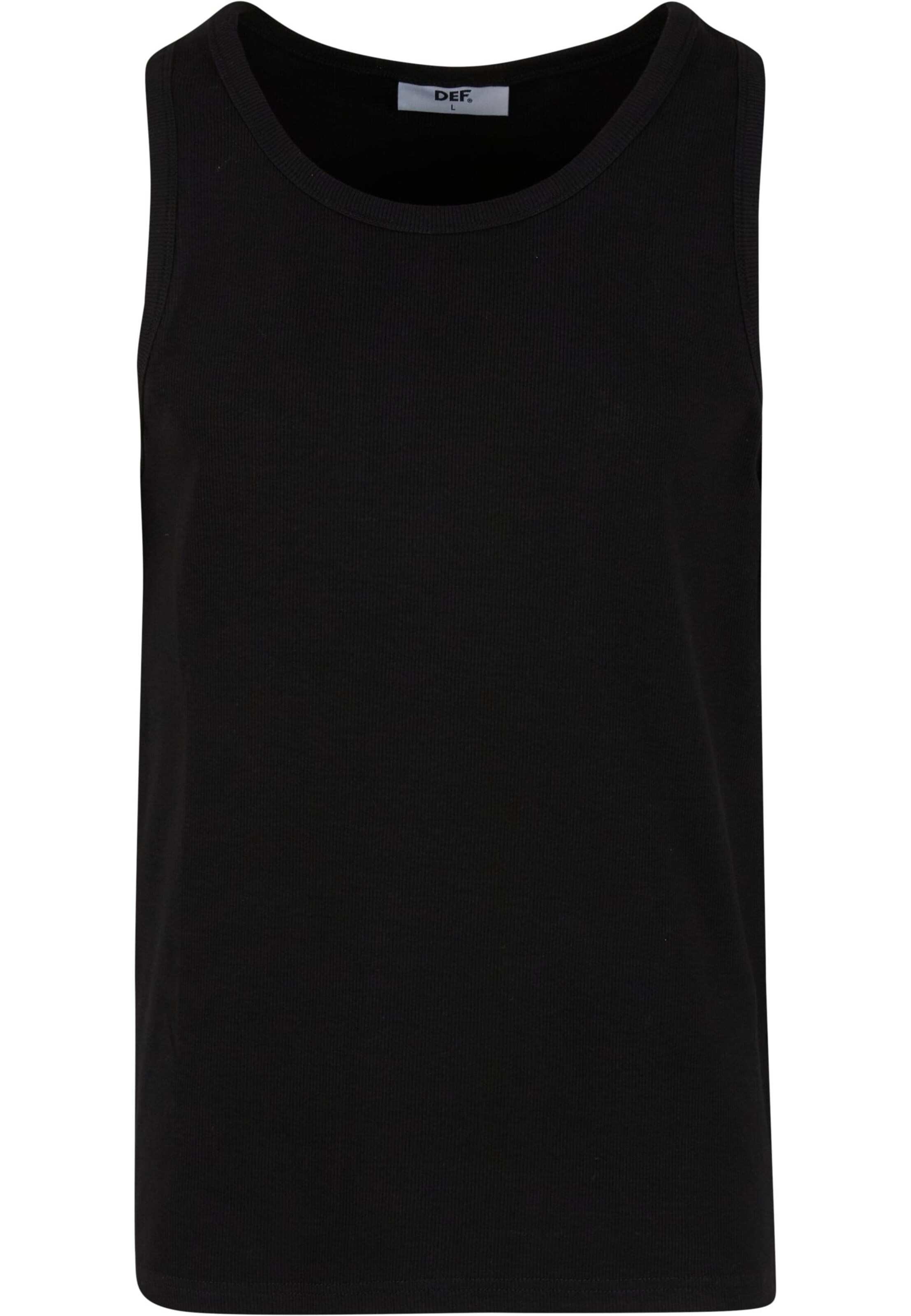 Maglietta di DEF in nero: frontale