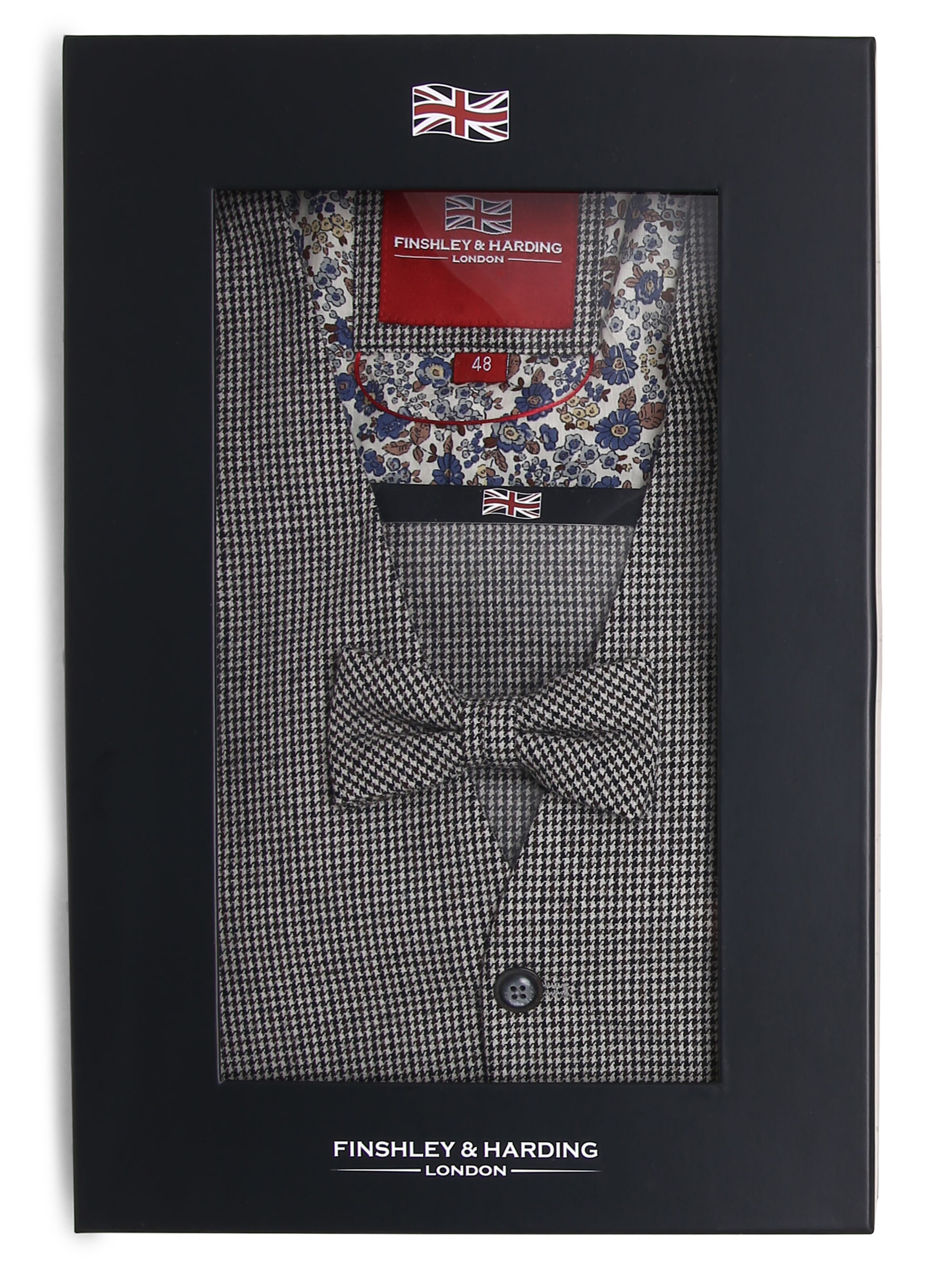 Finshley & Harding London Weste 'mit Fliege und Einstecktuch' in Schwarz