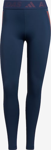 ADIDAS PERFORMANCE - Skinny Pantalón deportivo en azul: frente
