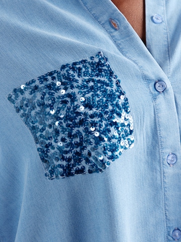 SAMOON Bluse in Blau