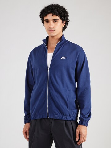 Nike Sportswear Ζακέτα φούτερ 'CLUB' σε μπλε: μπροστά
