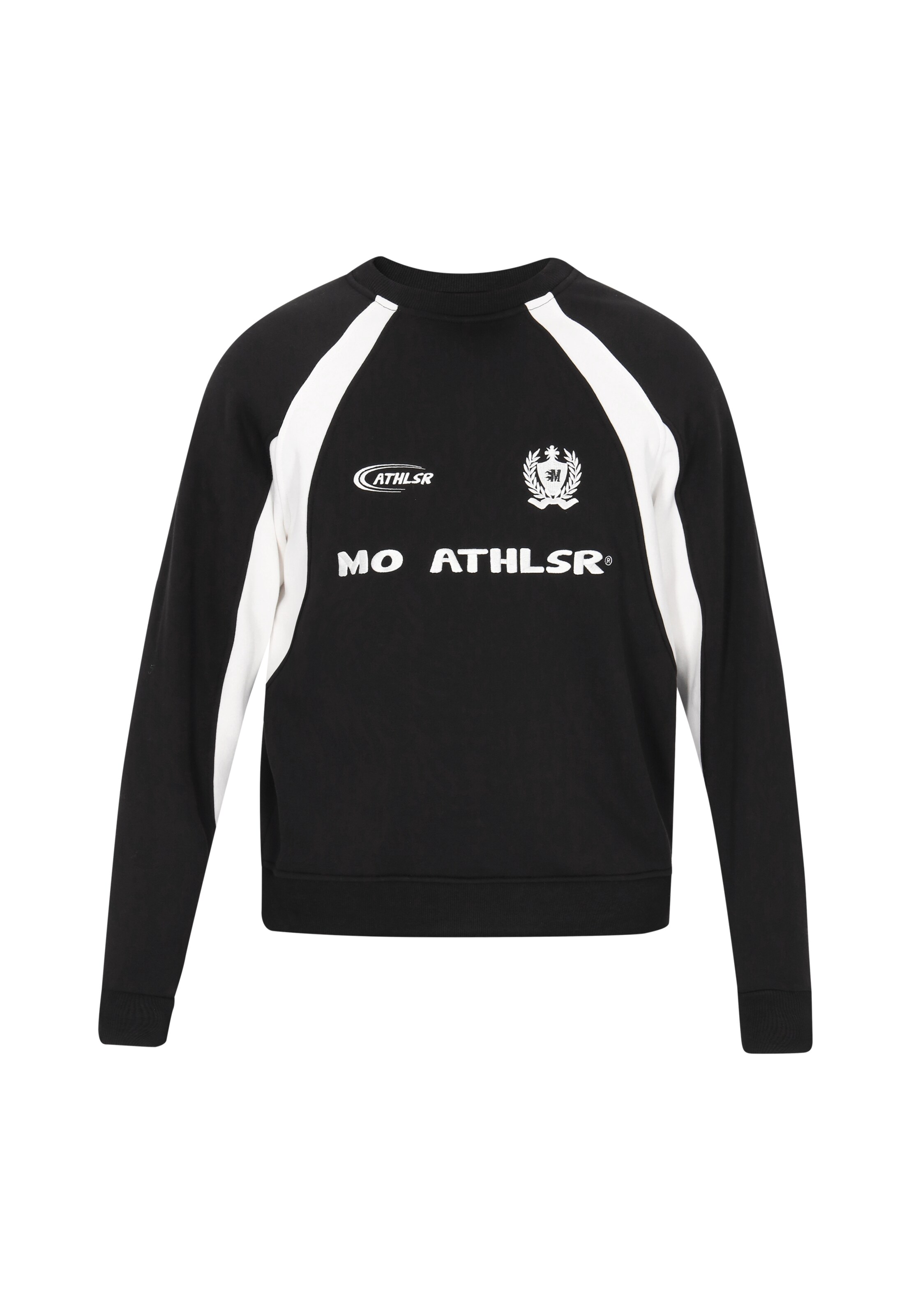 Mo ATHLSR Sweatshirt 'ATHLSR' in Schwarz: Vorderseite