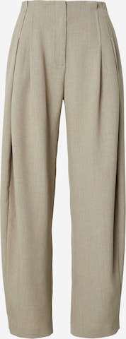 žalia IRO Plačios klešnės Klostuotos kelnės: priekis