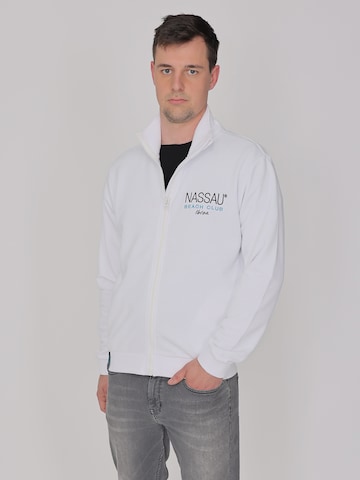 NASSAU Beach Club Sweatjacke in Weiß: Vorderseite