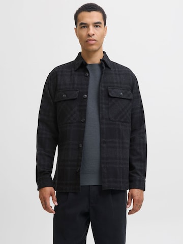 JACK & JONES Regular Fit Hemd in Schwarz: Vorderseite