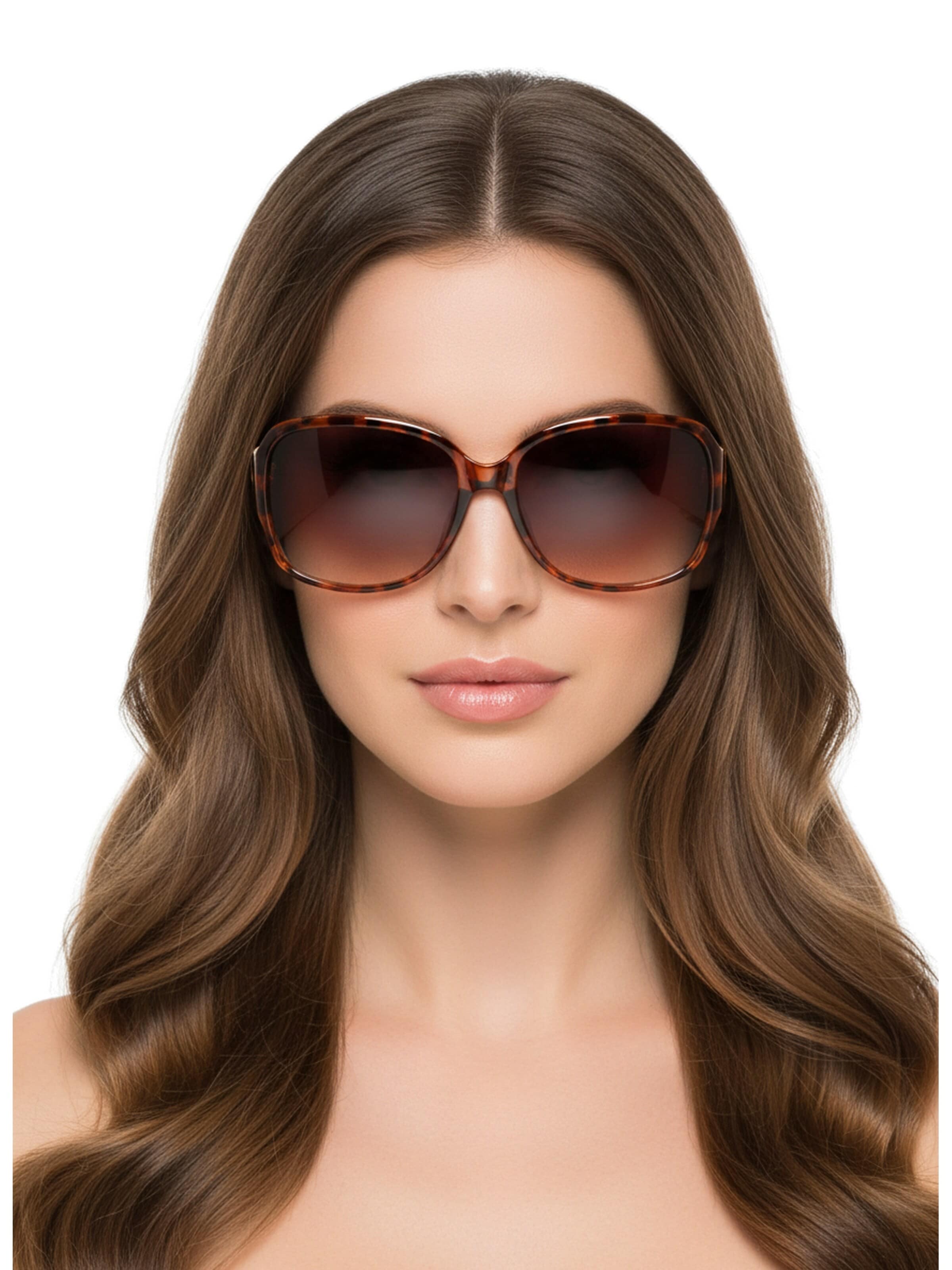 Lunettes de soleil 'Sonnenbrille' GUESS en marron : devant
