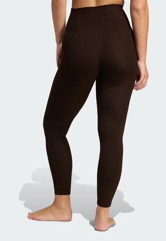 ADIDAS PERFORMANCE Skinny Sporthose 'All Me' in Braun