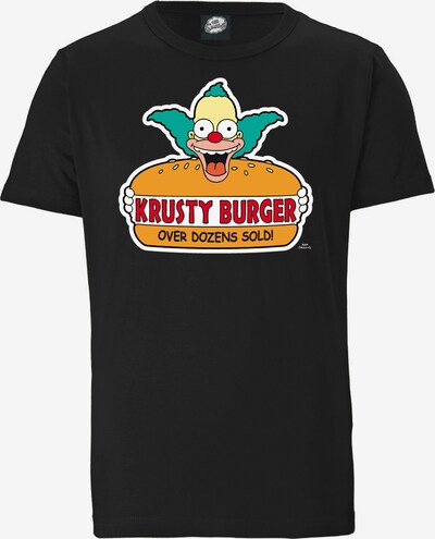 LOGOSHIRT Shirt 'Simpsons - Krusty, der Clown' in de kleur Zwart, Productweergave