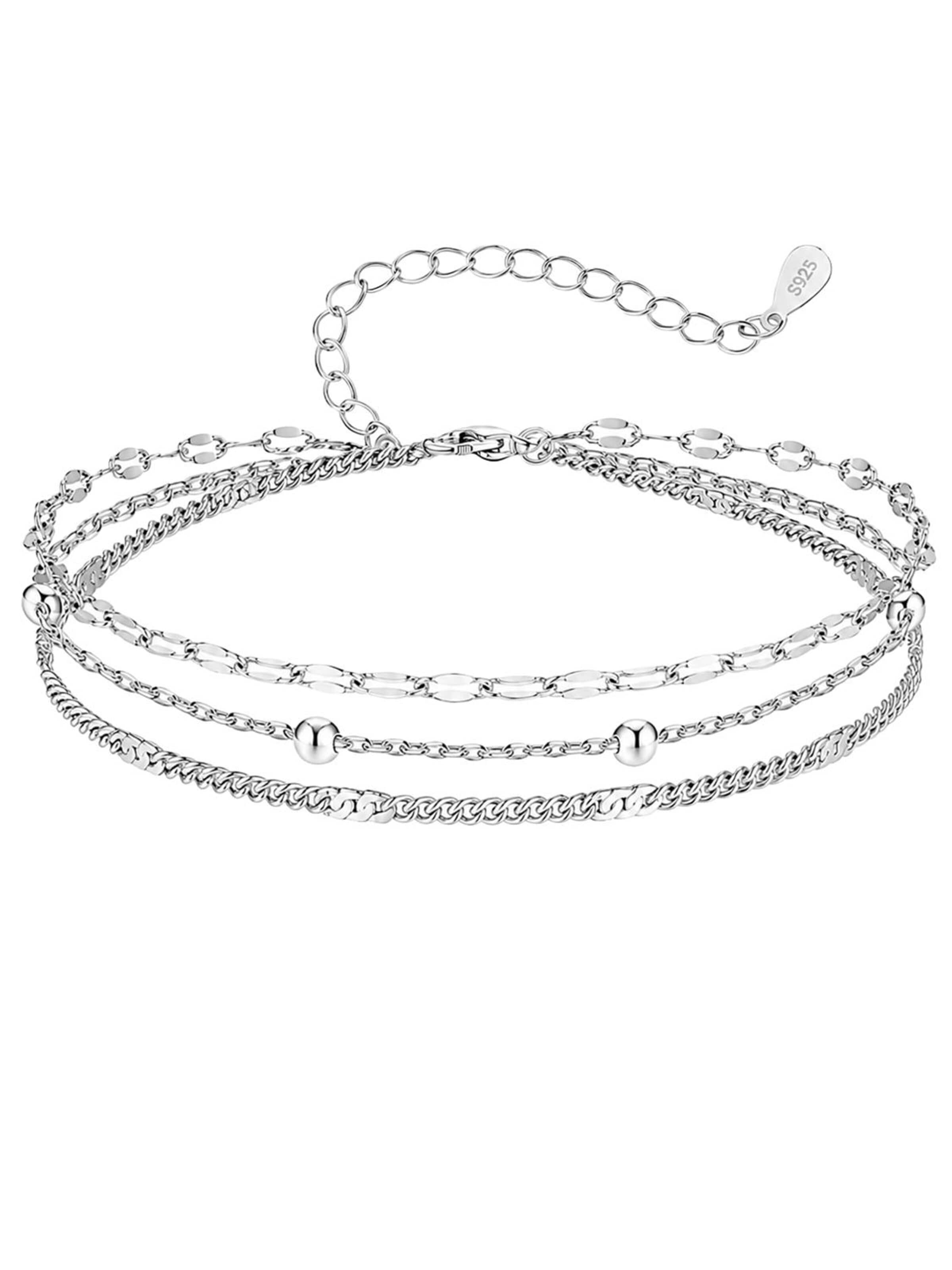 Alster Herz - Pulsera 'Boho Grace' en plata: frente
