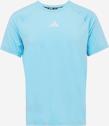 ADIDAS PERFORMANCE - Camisa funcionais 'GYM+' em azul: frente