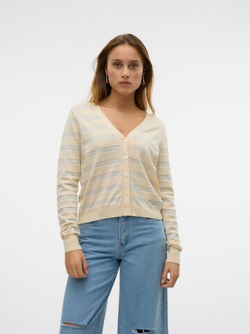 VERO MODA Вязаная кофта 'VMHAPPYSHINE' в Бежевый: спереди