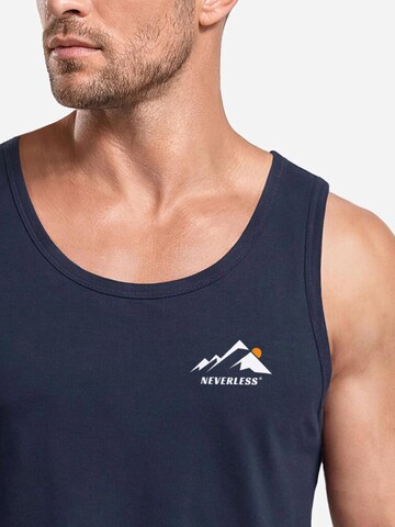 Neverless Shirt 'Minimalistic Mountain' in Blue