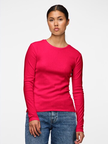 PIECES Shirt 'PCRUKA' in Red: front