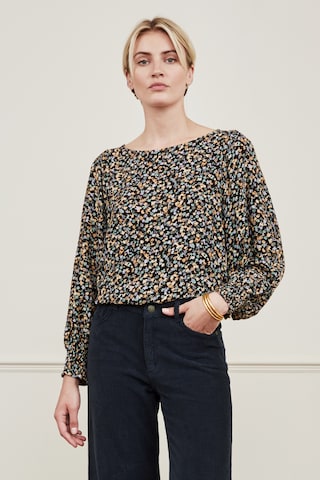 Fabienne Chapot Blouse 'Charlotte' in Zwart: voorkant