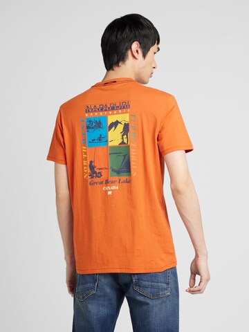 NAPAPIJRI - Camisa 'S-GRAS' em laranja: frente