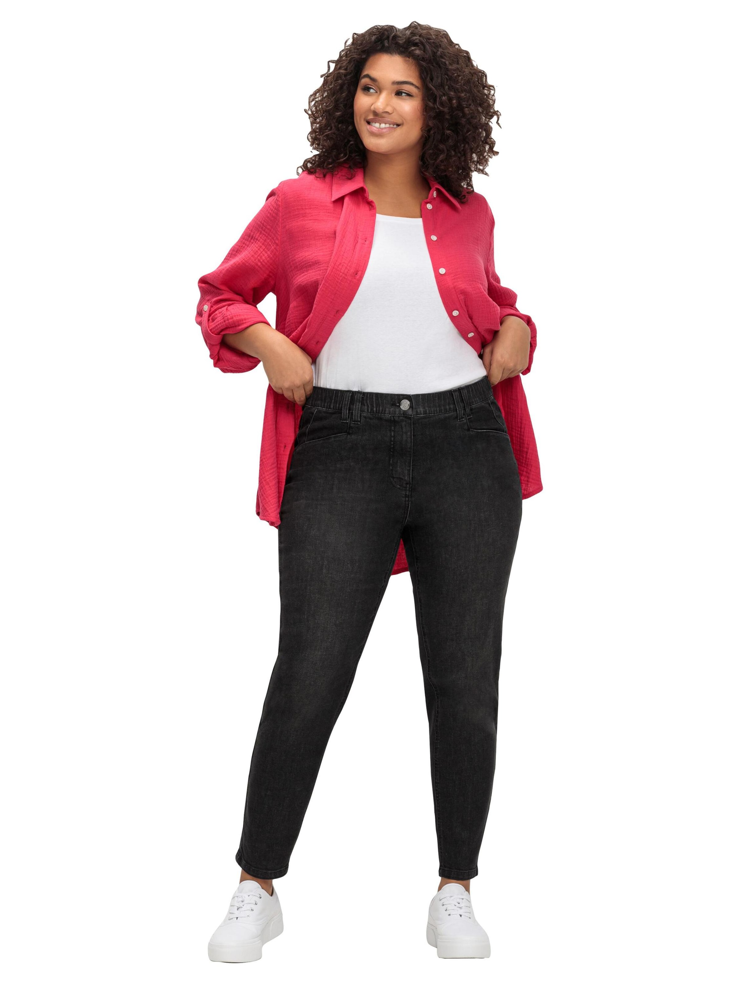 SHEEGO Skinny Fit Дънки в черно