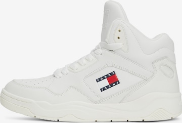 Tommy Jeans High-Top Sneakers in White: front