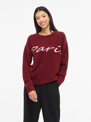 VILA Sweater 'VILuna' in Red: front